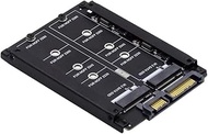 Cablecc Dual NGFF B+M Key M.2 SSD Card JBOD Raid0 Span Bridge to 2.5 Inch SATA Combo HDD Drive Enclo