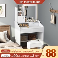 Dressing Table Meja Makeup Mirror Led Light Makeup Table Dressing Table With Mirror Meja Solek Comes