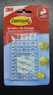 3M 20個裝無痕透明裝飾夾