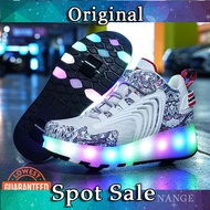 CZV New Heelys Kids Roller Shoes Boys and Girls Sneakers Adult Rechargeable LED Shoes Kids Lights Sh