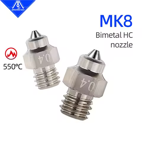Mellow DLC MK8 nozzle High Temperature Wear 3D Printer nozzle Hardened Steel & Copper for cr10 hoten