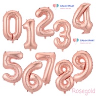32inch Rosegold Number Foil Balloon 80cm/ (BUY 2 FOR MORE SAVINGS)