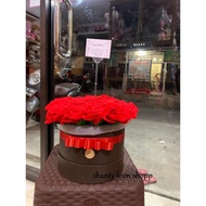 Bloom Box Besar Flowers Flanel / Buket Bunga Mawar / Bunga Box Murah /