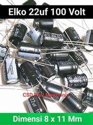 (10 Pcs) Elco 22uf 100V Capasitor elko 22uf 100 V