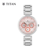 Titan Purple Pink Dial Multifunction Watch For Women's 2480SM05