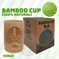 Eco-friendly Natural Bamboo Cup with engraving (Virgo x1)