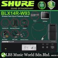 Shure BLX14R/W93 Wireless Rack Mount Presenter Mic System with WL93 Miniature Lavalier Microphone (B