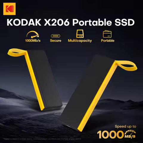 KODAK X206 1TB External SSD Hard Drive Flash USB 3.2 1000Mb/s Portable SSD 128GB 256GB 512GB Mini PS