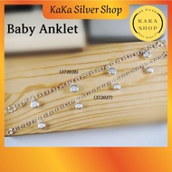 Original 925 Silver Baby Anklet 4 Bell For Kids (1 PCS) | Gelang Kaki 4 Loceng Budak Perak 925 | Rea