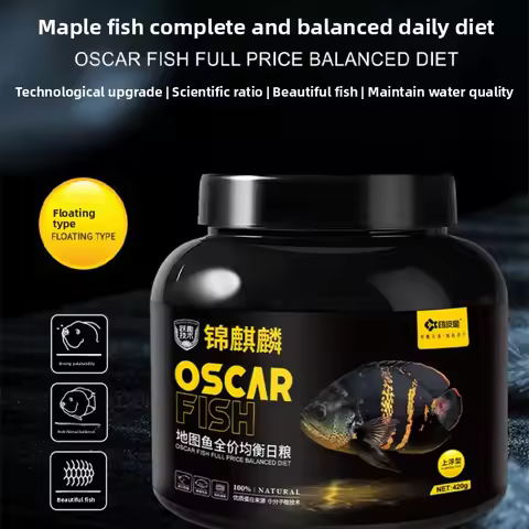 Happee Fish Oscar Fish Food Sticks,High Protein Floating Pellets for Astronotus Ocellatus,Blood Parr