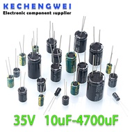 20pcs Aluminum Electrolytic Capacitor 35V 10UF 22UF 47UF 100UF 220UF 330UF 470UF 680UF 1000UF 2200UF