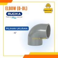 PVC Pipe Connection D Elbow Fitting Knee Pipe 4" Rucika