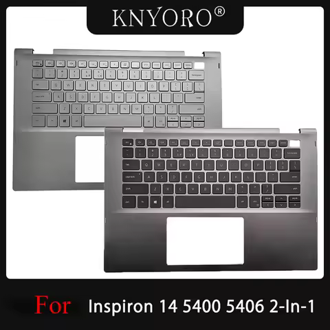 New For DELL Inspiron 14 5000 5400 5406 2-In-1 Laptop US Keyboard With Backlight Palmrest Upper Cove