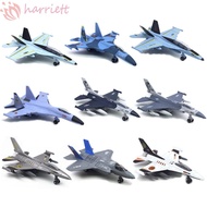 HARRIETT Aviao Plane Model, Pullback & Go F16 F22 F35 Fighter Aircraft Toy, Cake Topper Diecast Coll