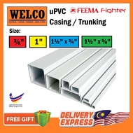 FIGHTER / FEEMA PVC MODULAR TRUNKING / PVC CASING 3/4", 1", 1½" (6feet/183cm) [10pcs/bundle]