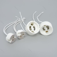 7cm 15cm Ceramic GU10 MR16 MR11 GU5.3 G4 lamp holder socket base adapter Wire silicone Connector Soc