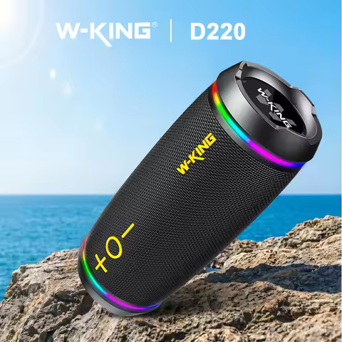 W-King 40W Portable Bluetooth Speaker IP67 Waterproof Outdoor TWS Subwoofer with RGB Light HiFi Ster