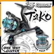 PIONEER TAKO EGING SPINNING FISHING REEL DOUBLE HANDLE FREE EXTRA SPOOL EGING REEL