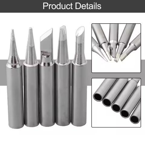 Exquisite High Quality Soldering Iron Tip Welding Head Lead-free 5pcs I+B+K+3C+2.4D 936 Soldering Ir