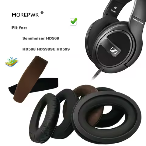 Replacement Ear Pads for Sennheiser HD569 HD598 HD598SE HD599 Headset Parts Leather Cushion Velvet E