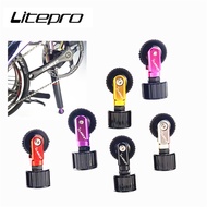 Litepro P43 33.9MM Carbon Fibre Seatpost Easy Wheel Push Wheel Folding Bicycle Seat Tube Rod 412 Eas