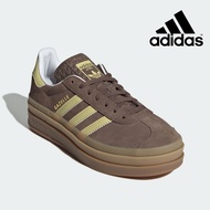 ADIDAS GAZELLE Women's Sports Casual Shoes Coffee Yellow JI2697