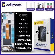 For OPPO K7x A53 5G A72 5G A73 5G REALME 7 5G Q2 V5 5G Narzo 30 Pro 5G LCD Touch Screen Replacement 
