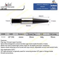 JODUN NO.7 Spiral Flute Screw & Pipe Extractor For Repair Broken Water Pipe Damaged Screw Extractor 