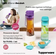 Promo Botol Tupperware Chic Flask 700 ml Botol Minum Set Tempat Snack