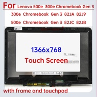 11.6" Touch Screen For Lenovo 300e Chromebook Gen 3 82JA 82J9 500e Gen 3 82JC 82JB LCD Display Digit