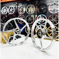 Mâm 5 cây cnc x1r Sirius ex2010 Ex135 wave110 Future - mâm cnc crom - đen - cam