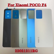For Xiaomi POCO F4  Back Battery Cover Rear Door Housing Case Glass Panel Replacement Parts For Poco