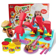 Play Doh Clay Plasticine Burger Maker Hamburger Machine Mainan Tanah Liat Pembuat Burger Mainan Kana