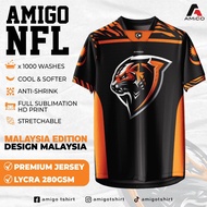 AMIGO NFL Sublimation Microfiber Jersey tshirt Design Harimau Malaya baju jersi baju jersey viral ti