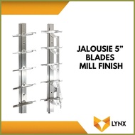 ▬ ✈ ◰ Jalousie Frame 5 Blades for Louver Window 1 Pair
