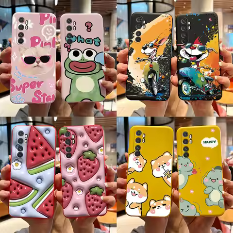 For Xiaomi Mi Note 10 Lite Case Cute Bear Cartoon Frog Printed TPU Back Cover For Xiaomi Note10 Pro 