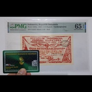 PMG65 EPQ Orida Tandjungkarang 2½ Rupiah 1948 Runner Up Top Pop