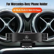 【Te color options】Mercedes - Benz A, GLA, CLA, C, GLC, E Class Phone Holder with Logo Custom Fit Car