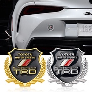 2pcs 3D Metal Sticker Toyota TRD logo car window Emblem Badge stickers Rush Wigo Vios Innova Avanza 
