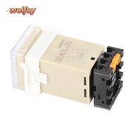 YOLANDA Time Relay, with Socket Base 0.01S-99H99M Digital Time Relay, Precision Timing DH48S‑2Z 220V