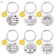Sunflowers Keyring BFF Keychain Sunflower Encouragement Gift Sunflower Charm Jewelry