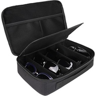 Linkidea Extra Large Sunglasses Case, 5 Slot Oversized Sun Glasses Storage Bag Organizer Compatible 