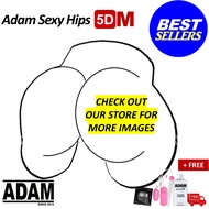 Adam Sexy Hips 5D Medium sex toy for men male Masturbator for men Masturbate dual double two hole medium (SKIN COLOR &amp; 2 holes) with vibration free vibrator and Adam smooth lubricant Alat seks lelaki Adam