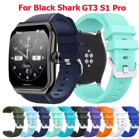 22mm Silicone Strap For Black Shark Watch GT3 Smartwatch Replacement Watch Sport Band For Black Shar