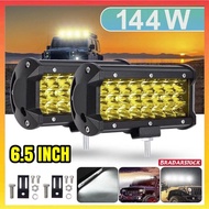 LED SPOTLIGHT 6.5INCH 144W High Power Beam Daylight LightBar Worklight Car Motor Truck Kereta Lampu 