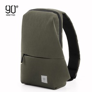 90分胸包男士多功能腰包中性斜挎包时尚潮流背包大容量运动包简约男包单肩包军绿色