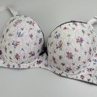 Under-Wired Cotton Bra Floral Cp C/D #40-#46 Printing Bra 3/4 Coverage Women Lingerie Tutup / Baju D