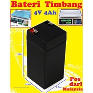 Bateri Pengecas Timbang Berat Dacing Penimbang Pasar 4V 4AH 20HR Rechargeable Battery Charger Digita