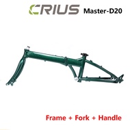 CRIUS version foldable disc brake bicycle frame AKD20 Master-D 20 brake disc brake suitable for refitting 20-inch folding bicycle P8 SP18 BLAST GUST aluminum alloy frame bicycle parts including bicycle front bicycle fork front tube folding bicycle