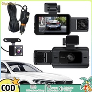 3 Channel Dash Cam Front, Rear And Inside, 1080P WiFi Car Dashboard Camera Recorder, Loop Recording, Infrared Night Fill Light, Motion Detection
